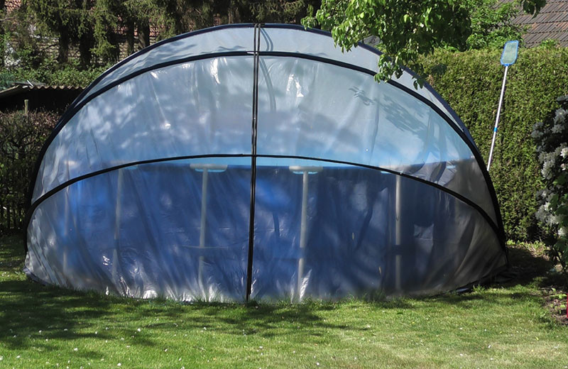 Складной круглый купол для бассейна Акватюнинг диаметром 5 м