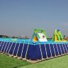 Каркасный летний бассейн для детского лагеря 10 x 25 x 1 метр 