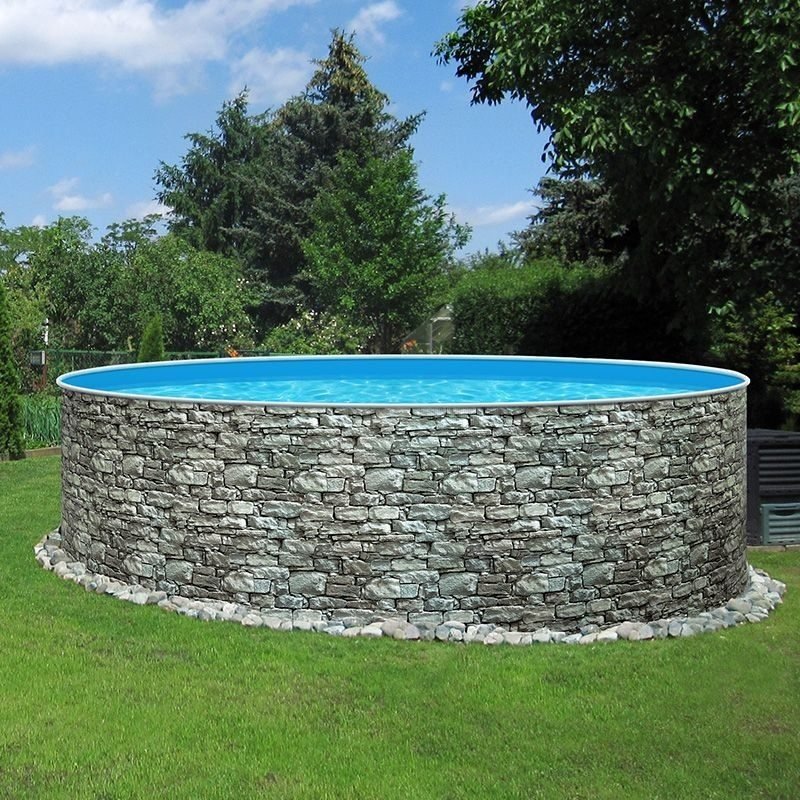 Сборный бассейн Azuro Stone круглый 3,6 х 1,2 м (под камень)