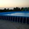 Сборный летний бассейн для турбазы 20 x 30 x 1 метр 