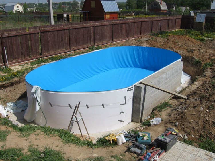 Заглубляемый бассейн Summer Fun овальный 6.23x3.6x1.2 м 