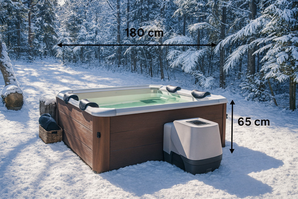 Сборный уличный джакузи Mspa Oslo Amber Plus 180х180х65см М-Спа Осло Амбер Плюс с гидромассажем