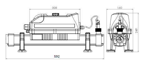 Электронагреватель для бассейна Elecro FlowLine FL2-3-6 6 кВт 380В 